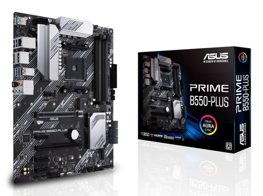 [PRIMEB550-PLUS] ASUS AMD B550 SAM4 ATX 3xPCI-Express 3.0 1x 1xPCI-Express 3.0 16x 2xM.2 1xPCI-Express 4.0 16x Memory DDR4 Memory slots 4