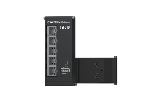 [TSF010000000] TELTONIKA Switch type Unmanaged Form factor DIN rail 5xRJ-45 ports RJ-45 Ports Type Fast Ethernet (10/100) 5xFast Ethern