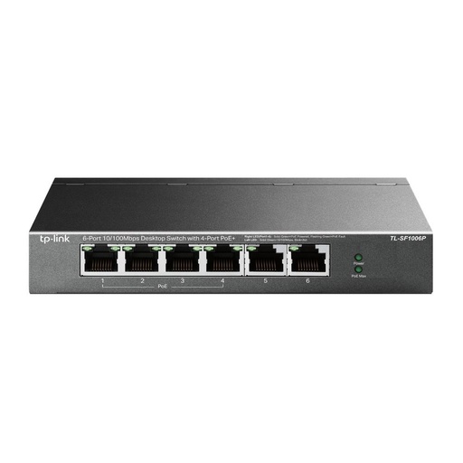 [TL-SF1006P] TP-LINK TL-SF1006P Desktop/pedestal 6x10Base-T / 100Base-TX PoE+ ports 4 TL-SF1006P