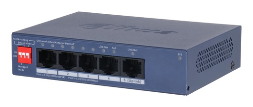 [CS4005-4ET1GT-36] DAHUA DH-CS4005-4ET1GT-36 Switch layer L2 4xRJ-45 ports RJ-45 Ports Type Fast Ethernet (10/100) 1xGigabit Ethernet (copp