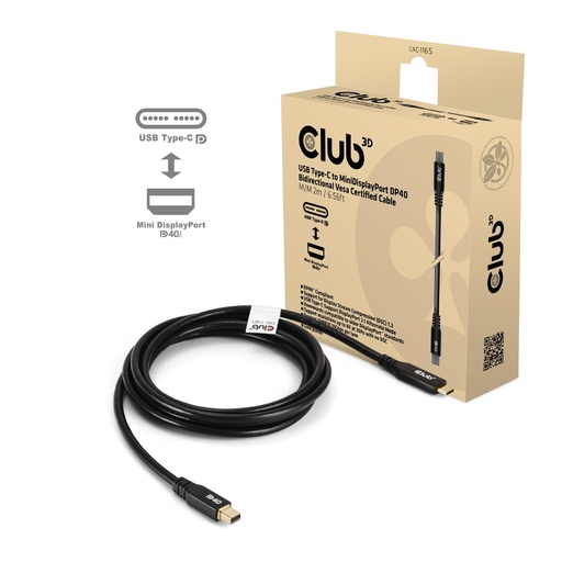 [CAC-1561] CABLE USB-C TO MINI DP 1.2M/M/M CAC-1561 CLUB3D
