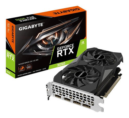 [GV-N3050WF2OCV2-6GD] GIGABYTE NVIDIA GeForce RTX 3050 1477 MHz 6 GB GDDR6 96 bit PCI Express 4.0 Active GV-N3050WF2OCV2-6GD