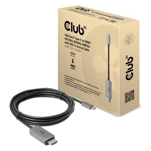 [CAC-1587] CABLE USB-C TO HDMI 3M/M/M CAC-1587 CLUB3D