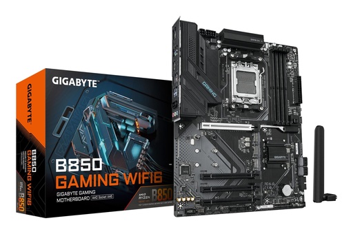 [B850 GAMING WF6] GIGABYTE AMD B850 Socket AM5 ATX RAM DDR5-SDRAM 4xSlots Wi-Fi Yes Bluetooth Yes 3xNumber of M.2 (M) slots B850 GAMING WI