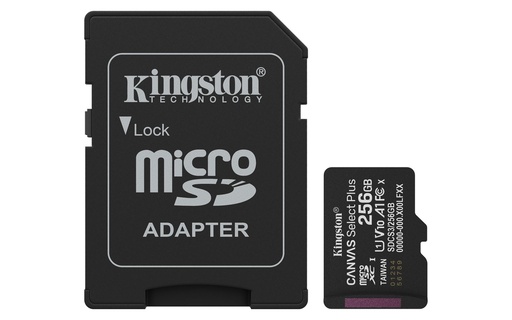 [SDCS3/256GB] MEMORY MICRO SDXC 256GB UHS-I/W/ADAPTER SDCS3/256GB KINGSTON