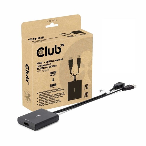 [CAC-1335] I/O ADAPTER DP TO USB/HDMI/M/F CAC-1335 CLUB3D