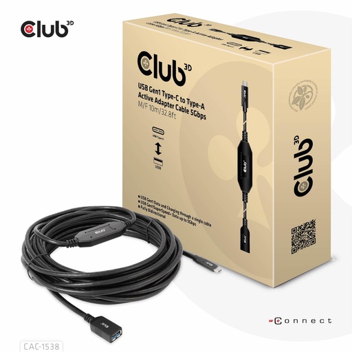 [CAC-1538] CABLE USB-C TO USB 10M/M/F CAC-1538 CLUB3D