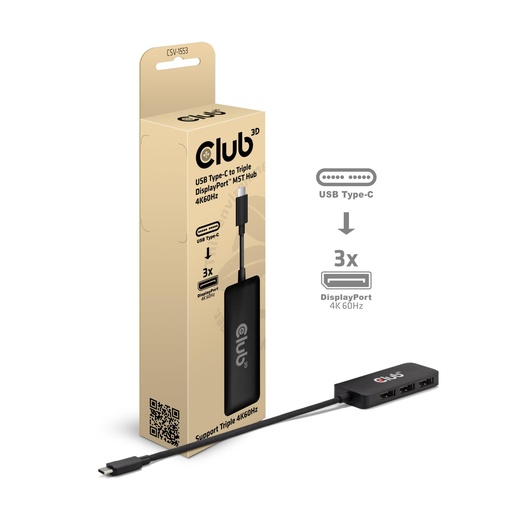 [CSV-1553] I/O HUB USB-C 3PORT DP/CSV-1553 CLUB3D