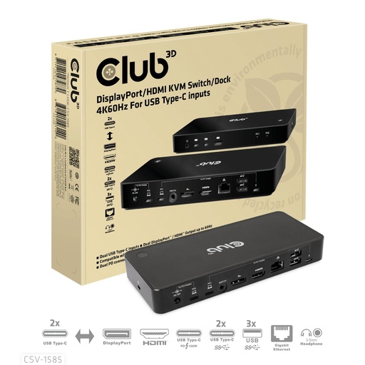 [CSV-1585] NB ACC DOCKING STATION/USB-C 120W CSV-1585 CLUB3D