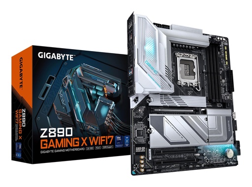 [Z890 GAMING X WIFI7 1.1] GIGABYTE GIGABYTE Z890 GAMING X WIFI7 Intel Z890 LGA 1851 (Socket V1) ATX RAM DDR5-SDRAM 4xSlots Wi-Fi Yes Bluetooth Yes