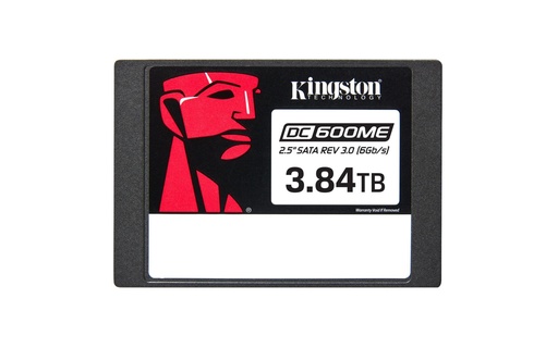 [SEDC600ME/3840G] KINGSTON 3840 GB Serial ATA III 2.5" Write speed 530 MB/s Read speed 560 MB/s 7008xTBW rating MTBF 2000000 h SEDC600ME/3