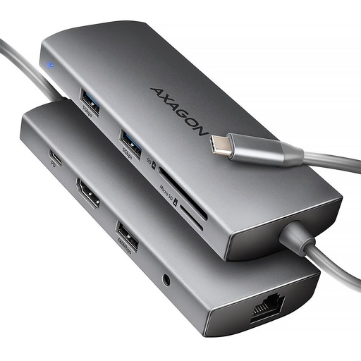 [HMC-8HLSA] I/O HUB USB-C 9IN1 5GBPS/0.2M HMC-8HLSA AXAGON