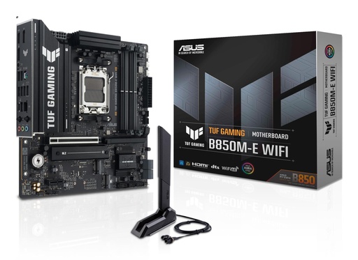 [TUF GAMING B850M-E WIFI] ASUS AMD B850 SAM5 Micro-ATX Memory DDR5 Memory slots 4 1xPCI-Express 4.0 1x 1xPCI-Express 4.0 16x 1xPCI-Express 5.0 16x