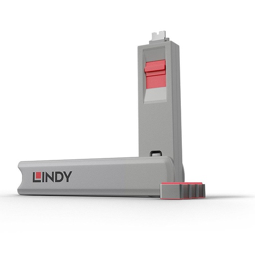 [40425] USB PORT TYPE-C BLOCKER 4PACK/PINK 40425 LINDY