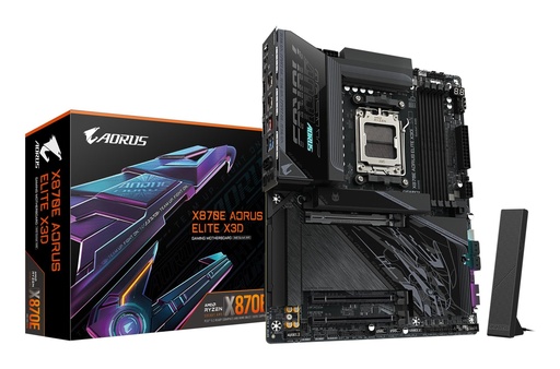 [X870E A ELITE X] GIGABYTE AMD X870E Socket AM5 ATX RAM DDR5-SDRAM 4xSlots Wi-Fi Yes Bluetooth Yes 4xNumber of M.2 (M) slots X870E A ELITE