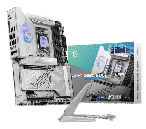 [MPG Z890 EDGE TI WIFI] MSI Intel Z890 LGA1851 ATX Memory DDR5 Memory slots 4 1xPCI-Express 1x 2xPCI-Express 16x 5xM.2 1xHDMI 1xAudio-In 1xAudio