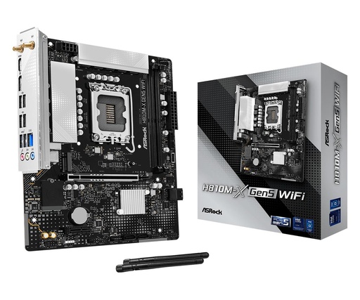 [H810M-X GEN5 WIFI] ASROCK LGA 1851 (Socket V1) RAM DDR5-SDRAM 2xSlots H810M-XGEN5WIFI