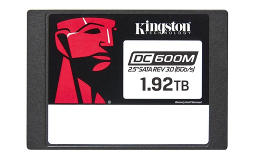 [SEDC600M/1920G] KINGSTON DC600M 1920 GB Serial ATA III 3504xTBW rating MTBF 2000000 h Read speed 560 MB/s Write speed 530 MB/s 2.5" SEDC