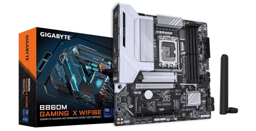 [B860M GAMING X WIFI6E 1.0] GIGABYTE Intel B860 Express LGA1851 Micro-ATX Memory DDR5 Memory slots 4 2xPCI-Express 16x 2xM.2 1xHDMI 1xDisplayPort 1x