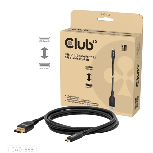 [CAC-1563] CABLE USB-C TO DP 2M/M/M CAC-1563 CLUB3D
