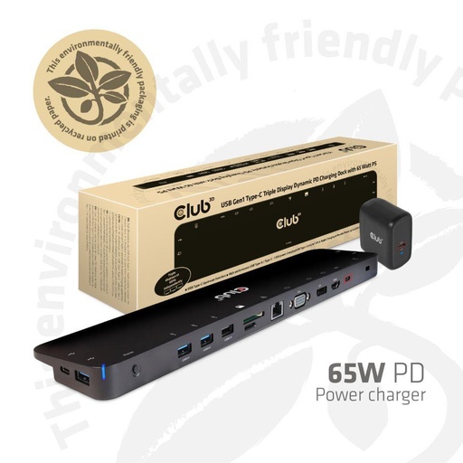 [CSV-1564W65] NB ACC DOCKING STATION/USB-C 65W CSV-1564W65 CLUB3D