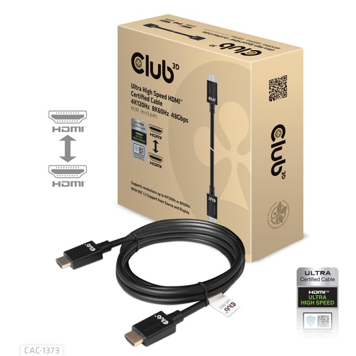 [CAC-1373] CABLE HDMI TO HDMI 3M/M/M CAC-1373 CLUB3D