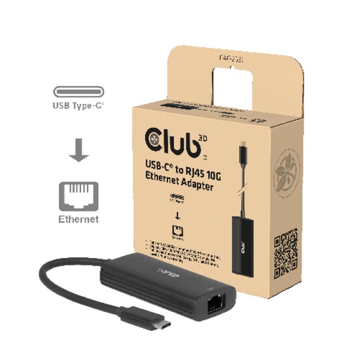 [CAC-2531] I/O ADAPTER USB-C TO RJ45/10G M/F CAC-2531 CLUB3D