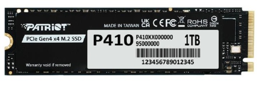 [P410P1TBM28H] PATRIOT 320xTBW rating NVMe Yes PCI Express M.2 1000 GB P410P1TBM28H