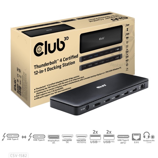 [CSV-1582] NB ACC DOCKING STATION 12IN1/THUNDERBOLT CSV-1582 CLUB3D