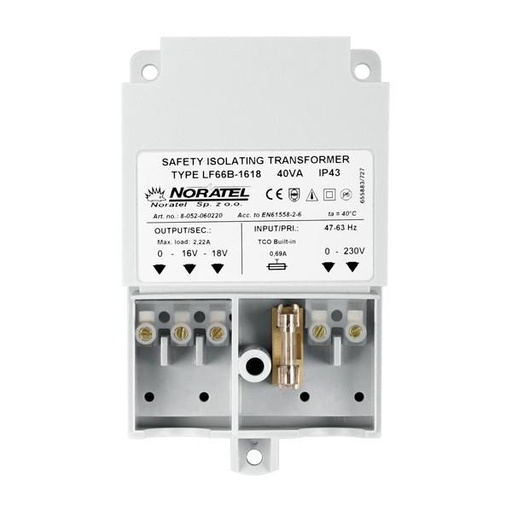 [TR40VA] TRANSFORMER 230V/18V DC 40VA/TR40VA SATEL