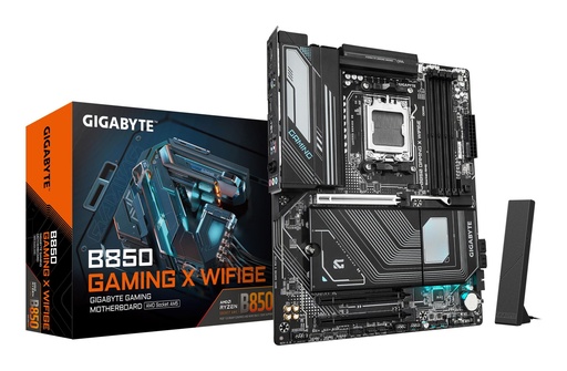 [B850 GAMING X WIFI6E] GIGABYTE AMD B850 Socket AM5 ATX RAM DDR5-SDRAM 4xSlots Wi-Fi Yes Bluetooth Yes 3xNumber of M.2 (M) slots B850 GAMING X 