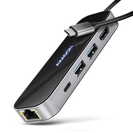 [HMC-6GLN] I/O HUB USB-C 6IN1/GLASS 0.2M HMC-6GLN AXAGON
