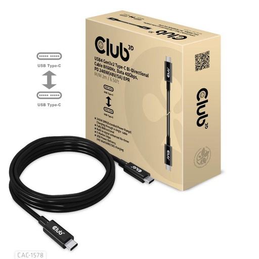 [CAC-1578] CABLE USB-C BI-DIRECTIONAL 2M/M/M CAC-1578 CLUB3D