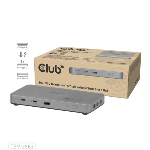 [CSV-2563] I/O HUB THUNDERBOLT 5IN1/180W CSV-2563 CLUB3D