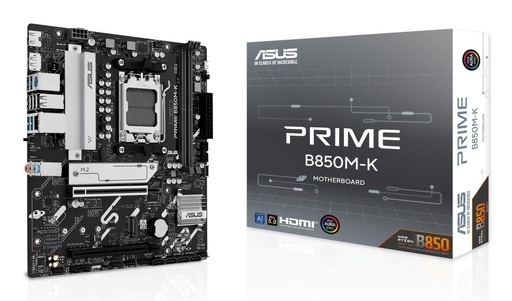 [PRIME B850M-K] ASUS AMD B850 SAM5 Micro-ATX Memory DDR5 Memory slots 2 1xPCI-Express 4.0 16x 1xPCI-Express 5.0 16x 2xM.2 1xHDMI 1xDispl