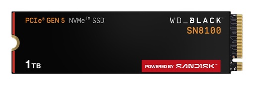 [WDS100T1X0M] SANDISK 2400xTBW rating NVMe Yes PCI Express 5.0 M.2 1000 GB POWERED BY SANDISK Black SN8100 WDS100T1X0M