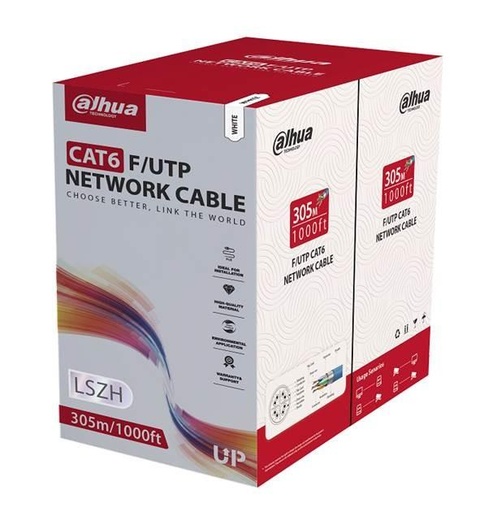 [PFM923I-6FN-CD-WHITE] CABLE CAT6 UTP 305M WHITE/PFM923I-6FN-CD-WHITE DAHUA