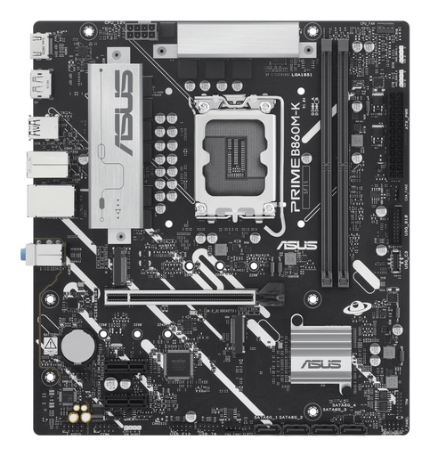 [PRIME B860M-K] ASUS Intel B860 Express LGA1851 Micro-ATX Memory DDR5 Memory slots 2 2xPCI-Express 4.0 1x 1xPCI-Express 4.0 16x 2xM.2 1x