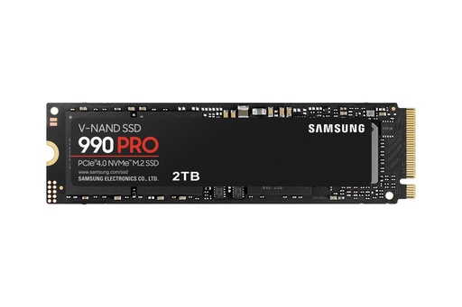 [MZ-V9P2T0BW] SAMSUNG 990 PRO 2TB M.2 PCIE NVMe MLC Write speed 6900 MBytes/sec Read speed 7450 MBytes/sec 2.3mm TBW 1200 TB MTBF 1500