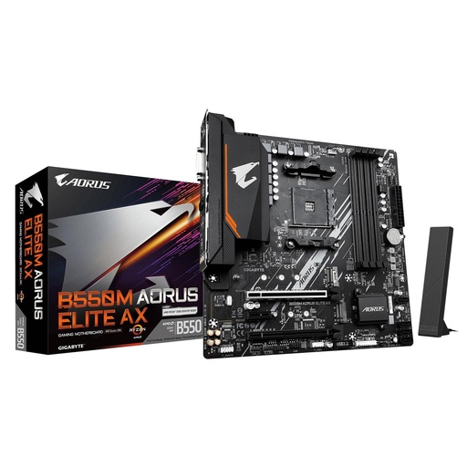 [B550M AORUS ELITE AX (REV. 1.4)] GIGABYTE AMD B550 Socket AM4 micro ATX RAM DDR4-SDRAM 4xSlots Wi-Fi Yes Bluetooth Yes 2xNumber of M.2 (M) slots B550M AO