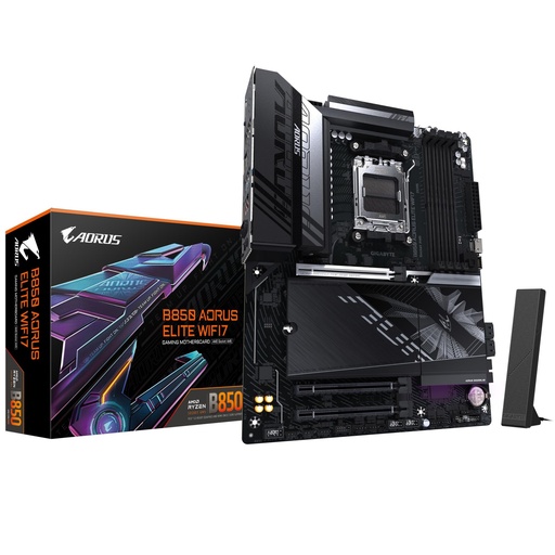 [B850 A ELITE WF7 1.1] GIGABYTE AMD B850 Socket AM5 ATX RAM DDR5-SDRAM 4xSlots Wi-Fi Yes Bluetooth Yes 3xNumber of M.2 (M) slots B850 A ELITE W