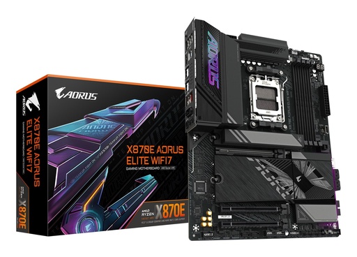 [X870E A ELITE WIFI7 1.2] GIGABYTE AMD X870E SAM5 ATX Memory DDR5 Memory slots 4 1xPCI-Express 3.0 4x 1xPCI-Express 4.0 4x 1xPCI-Express 5.0 16x 4