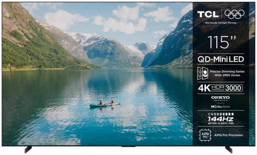[115C7K] TCL 115 " 4K Ultra HD 3840 x 2160 pixels Flat 16:9 QD-Mini LED 115C7K