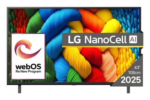 [43NANO80A3B] LG 43 " 4K Ultra HD 3840 x 2160 pixels Flat 16:9 LED 43NANO80A3B
