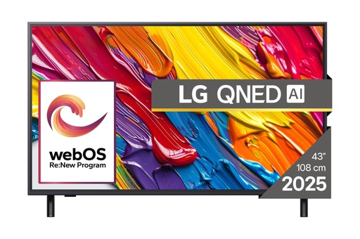 [43QNED82A3B] LG 43" 4K/Smart 3840x2160 Wireless LAN Bluetooth webOS Black 43QNED82A3B