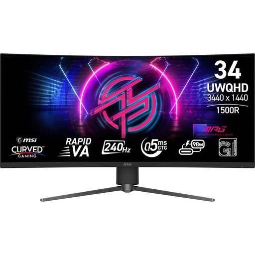 [MPG 346CQRF X24] MSI 34 " 3440 x 1440 pixels Native aspect ratio 21:9 LCD MPG346CQRFX24