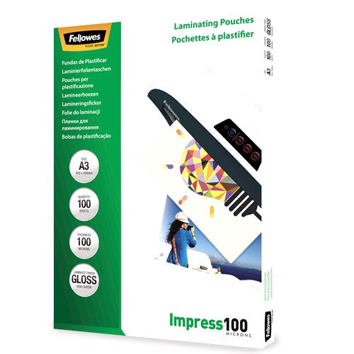 [5351205] LAMINATOR POUCH GLOSSY/A3 100 100PCS 5351205 FELLOWES