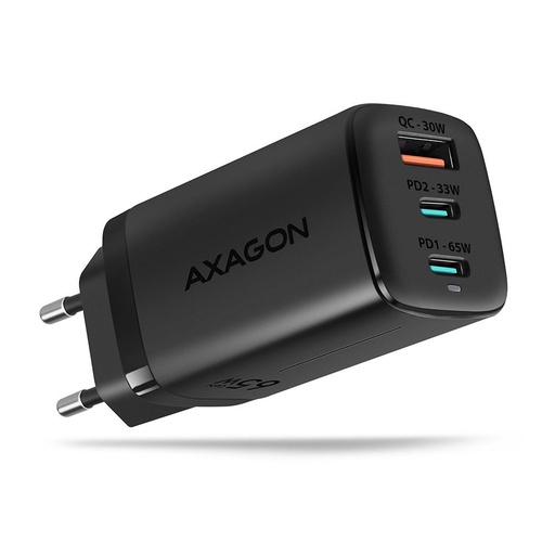 [ACU-DPQ65] MOBILE CHARGER WALL USB 65W/GAN 3PORT ACU-DPQ65 AXAGON