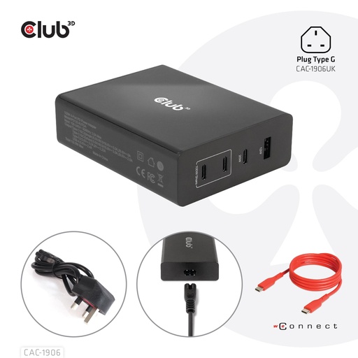[CAC-1906] MOBILE TRAVEL CHARGER USB-C/132W GAN CAC-1906 CLUB3D