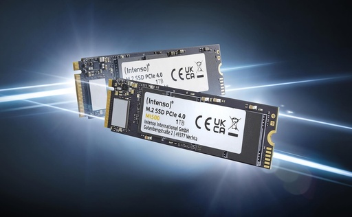 [3836470] INTENSO MI500 2TB M.2 NVMe 3D NAND Write speed 4500 MBytes/sec Read speed 5300 MBytes/sec 4mm TBW 1200 TB MTBF 1500000 h
